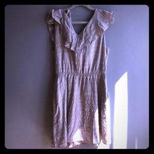 BCBG linen tan dress